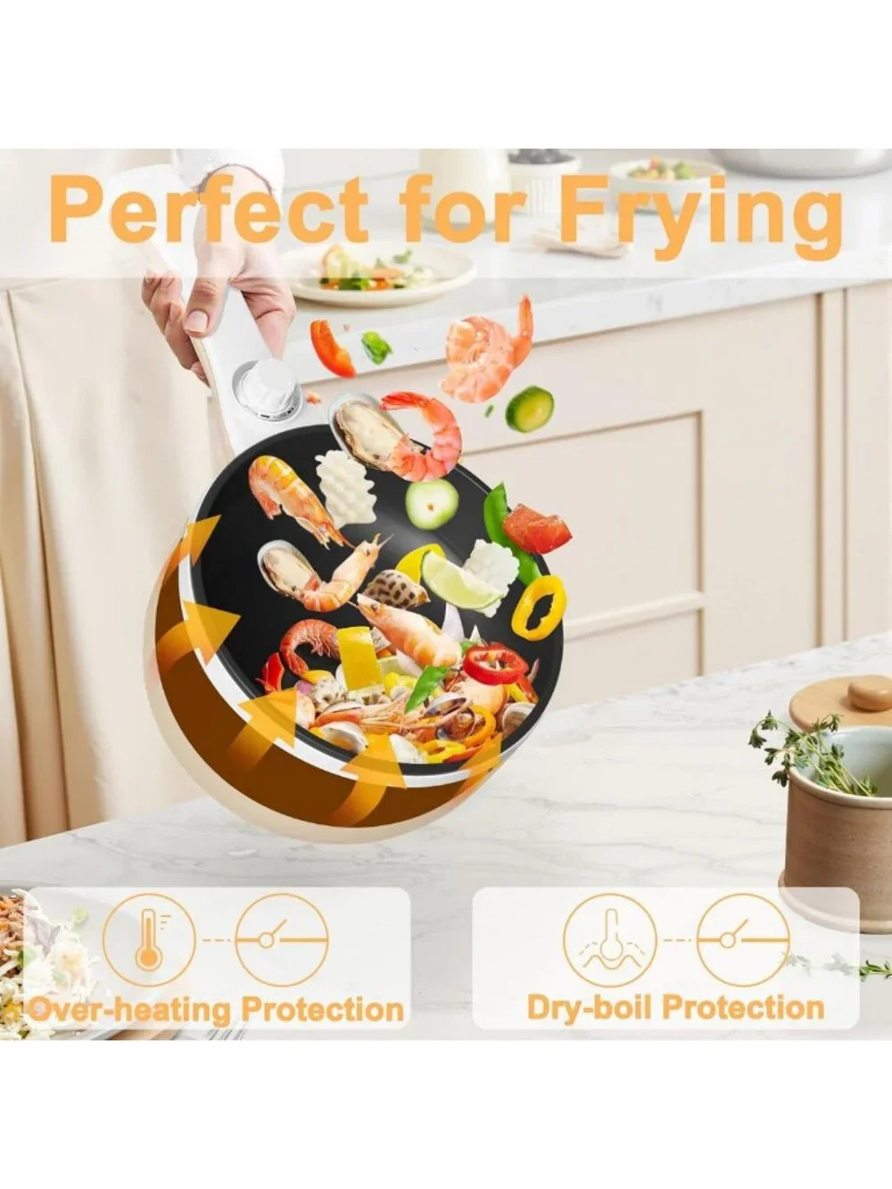 Portable 1.5L Electric Hot Pot - Non-Stick Mini Cooker for Ramen, Eggs, Steak